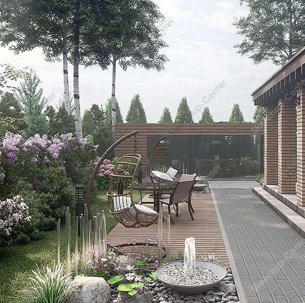 Благоустройство и озеленение Landscape Design  участка. Модель Sketchup визуализация в Lumion 