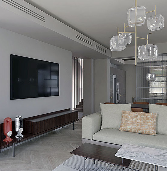 дизайн интерьера гостиной Скетчап +V-Ray